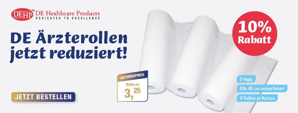 MediQuick | de aerzterollen, liegenrollen, vorperforiert, 9 rollen je karton